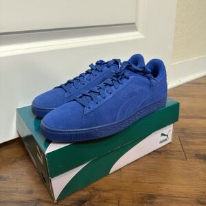 Puma Suede Classic Mono “Surf the Web” Blue Sneakers Size 9.5 NWOT